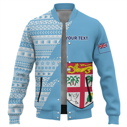 Fiji Custom Personalised Baseball Jacket Flash Style