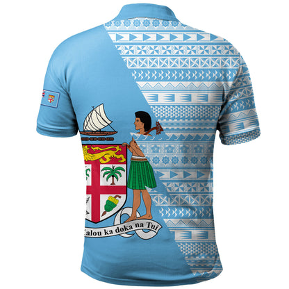 Fiji Custom Personalised Polo Shirt Flash Style