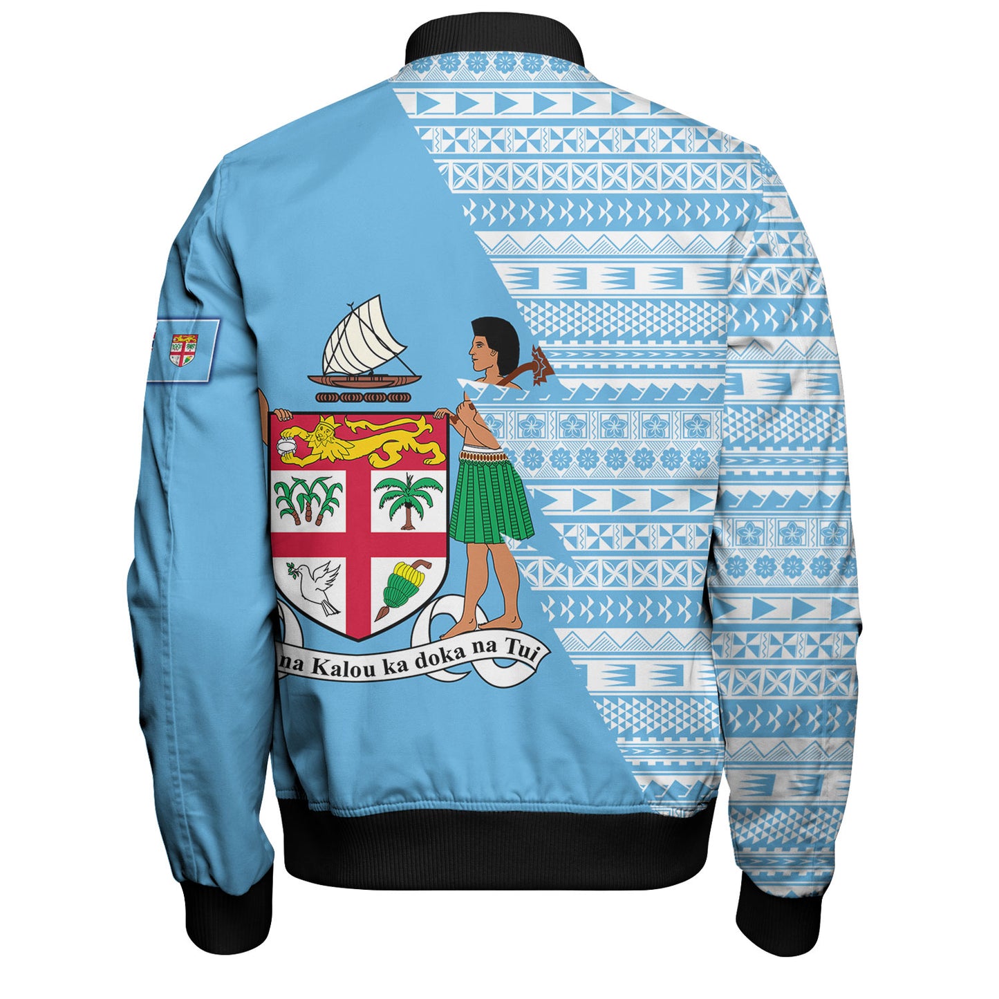 Fiji Custom Personalised Bomber Jacket Flash Style