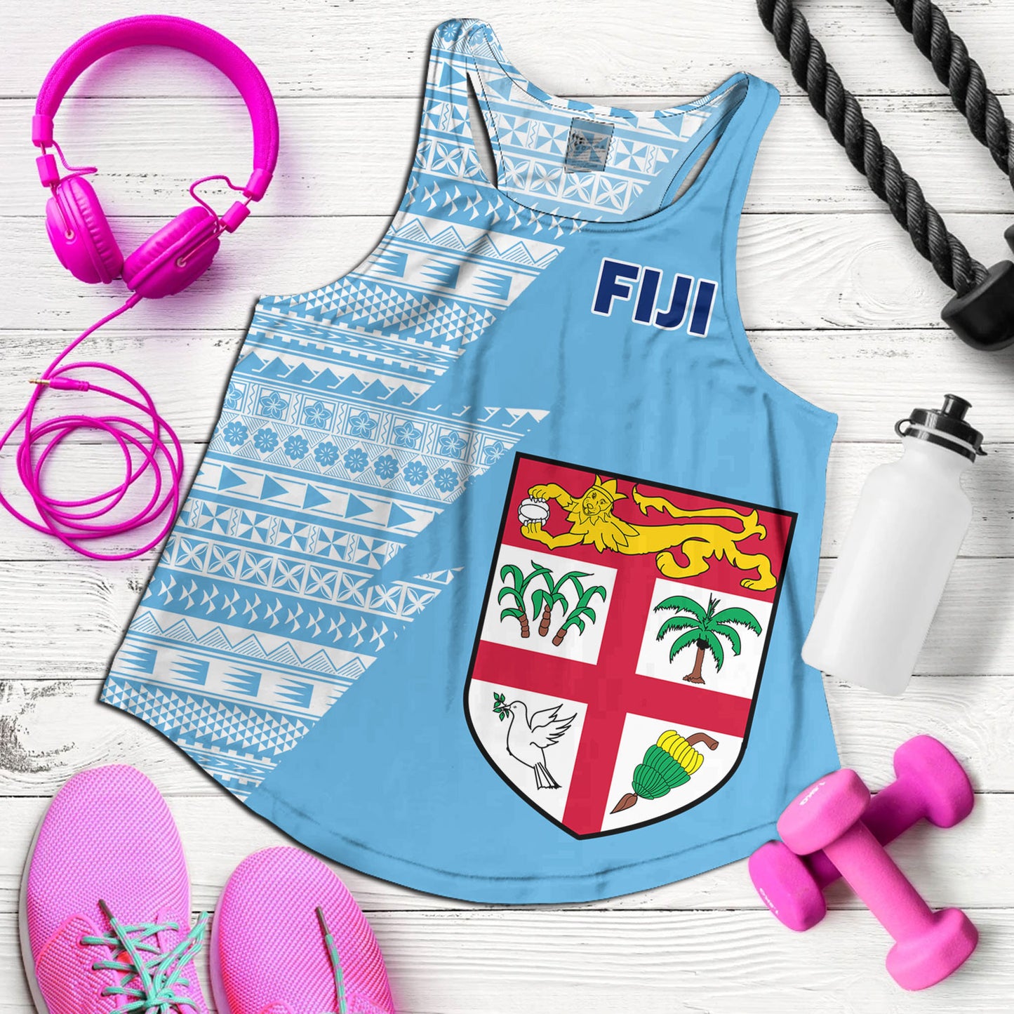 Fiji Custom Personalised Women Tank Flash Style