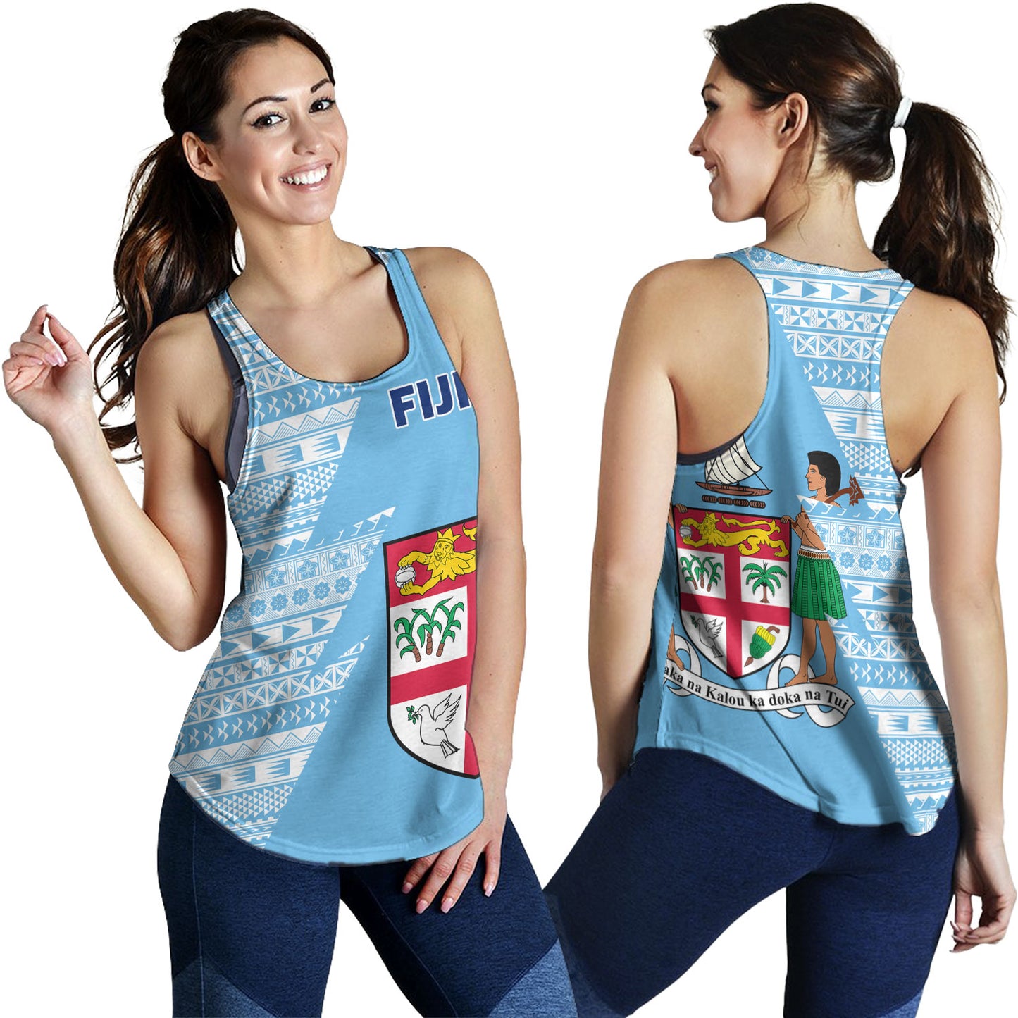 Fiji Custom Personalised Women Tank Flash Style