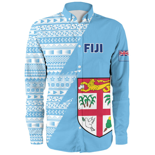 Fiji Custom Personalised Long Sleeve Shirt Flash Style