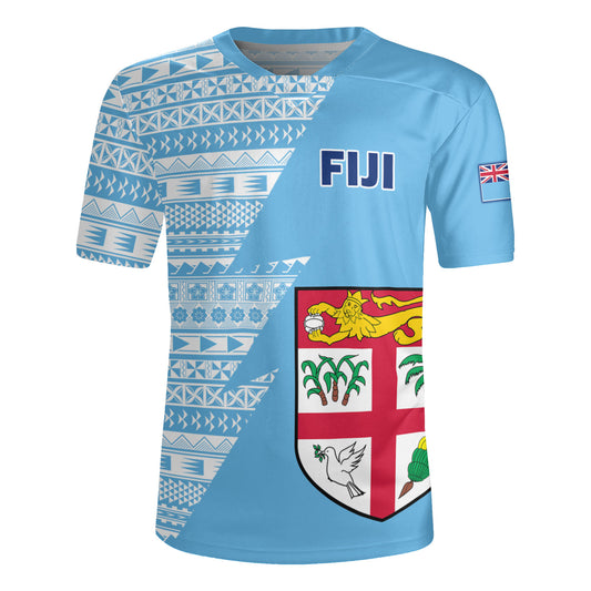 Fiji Custom Personalised Rugby Jersey Flash Style