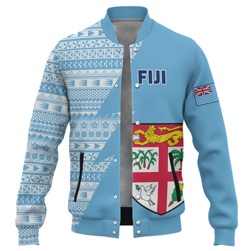 Fiji Custom Personalised Baseball Jacket Flash Style