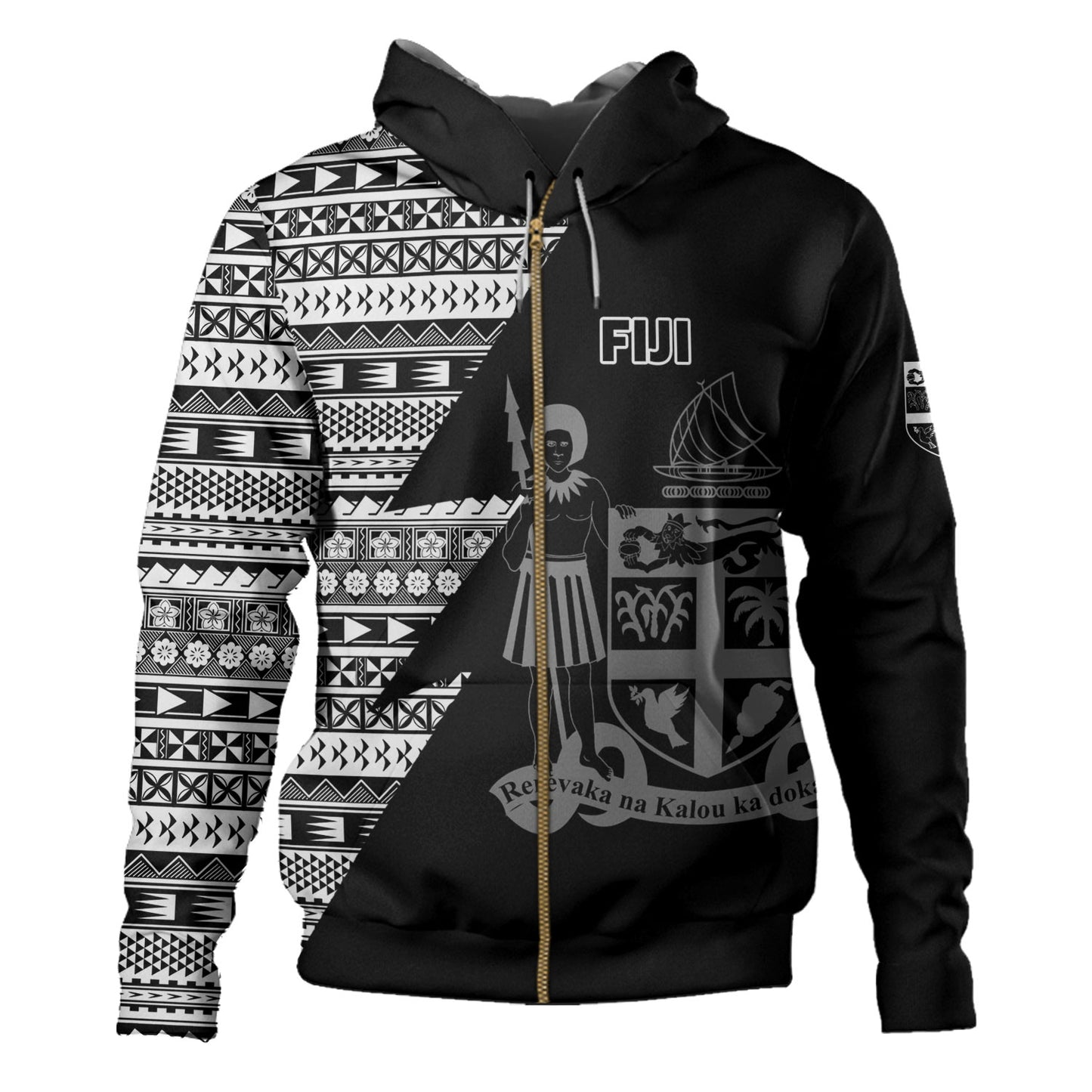 Fiji Custom Personalised Hoodie Flash Style