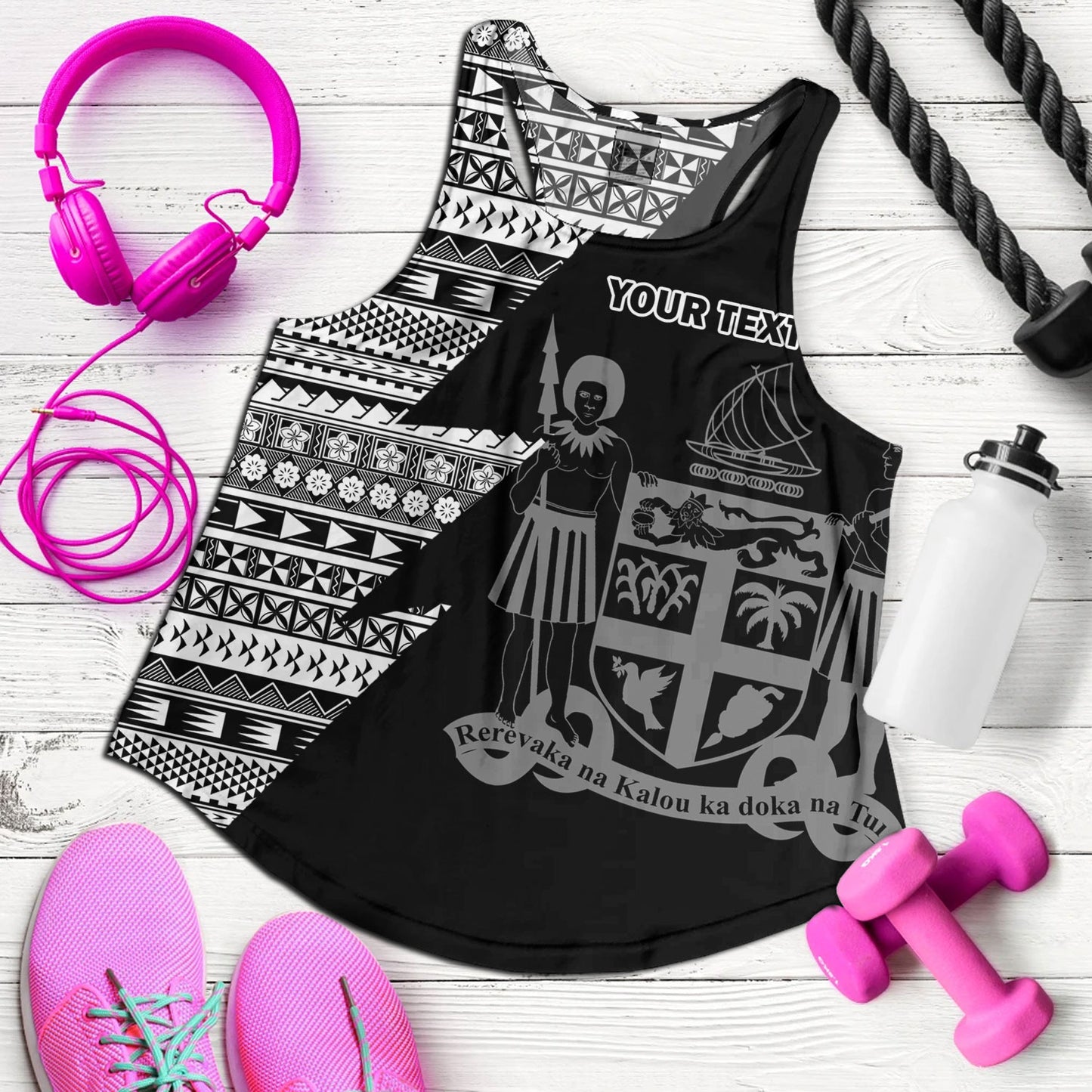 Fiji Custom Personalised Women Tank Flash Style