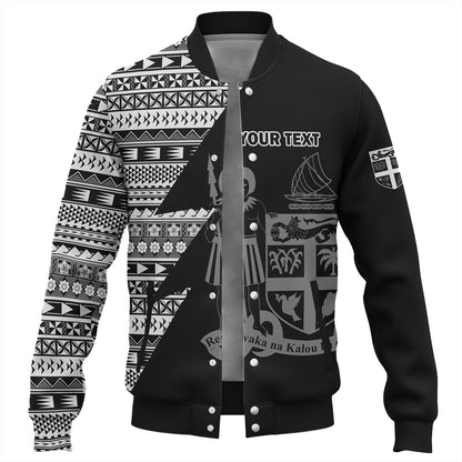 Fiji Custom Personalised Baseball Jacket Flash Style