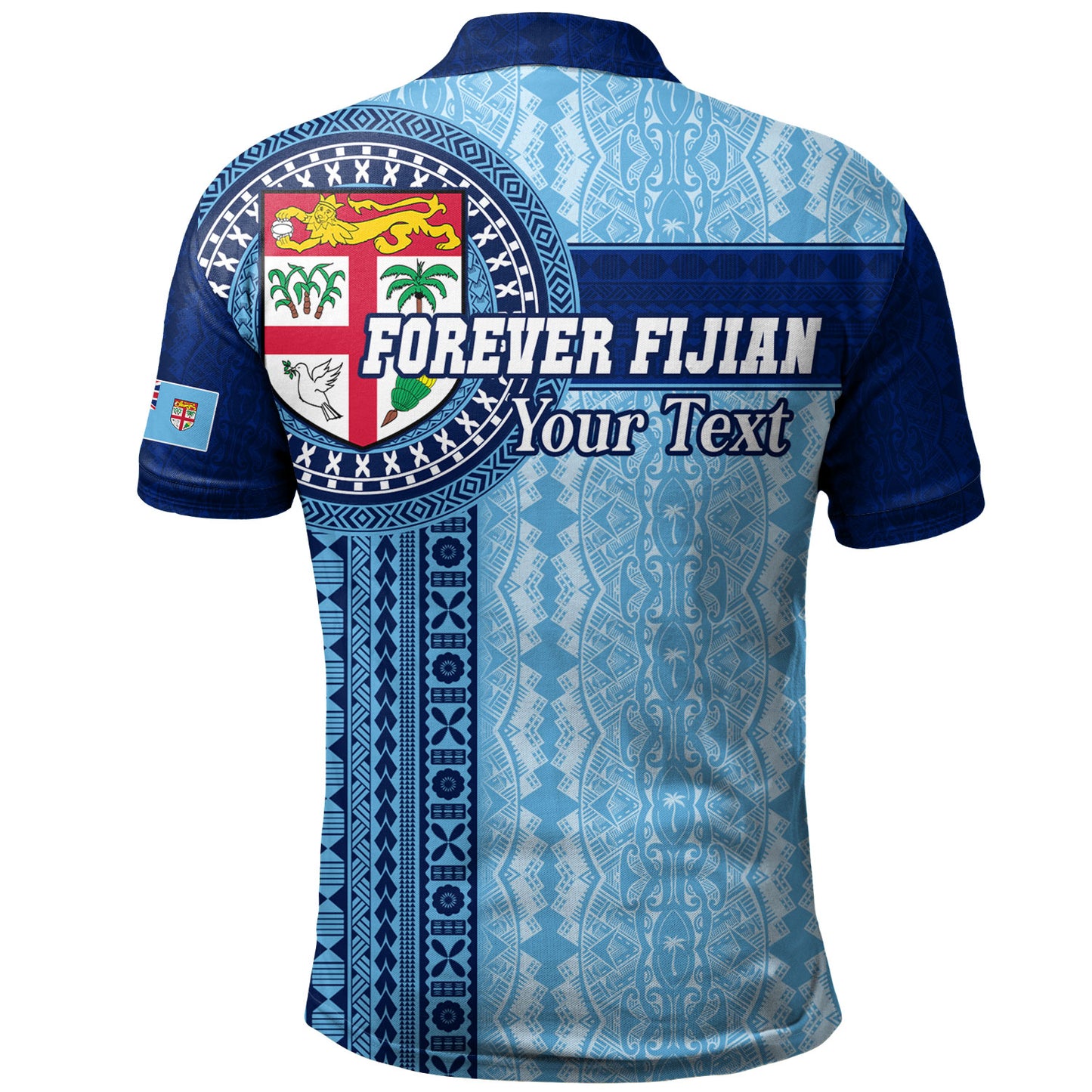 Fiji Polo Shirt - Custom Forever Fiji Tapa Pattern Design
