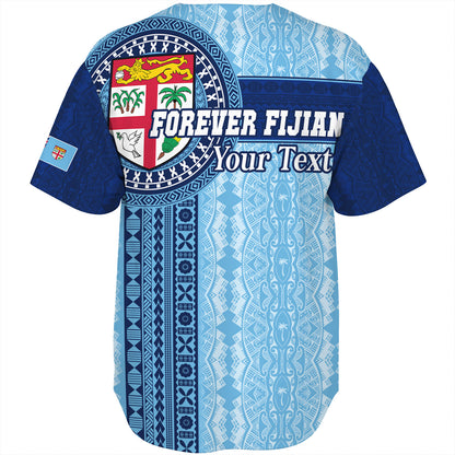 Fiji Baseball Shirt - Custom Forever Fiji Tapa Pattern Design