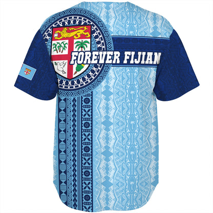 Fiji Baseball Shirt - Custom Forever Fiji Tapa Pattern Design