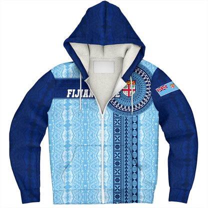 Fiji Sherpa Hoodie - Custom Forever Fiji Tapa Pattern Design