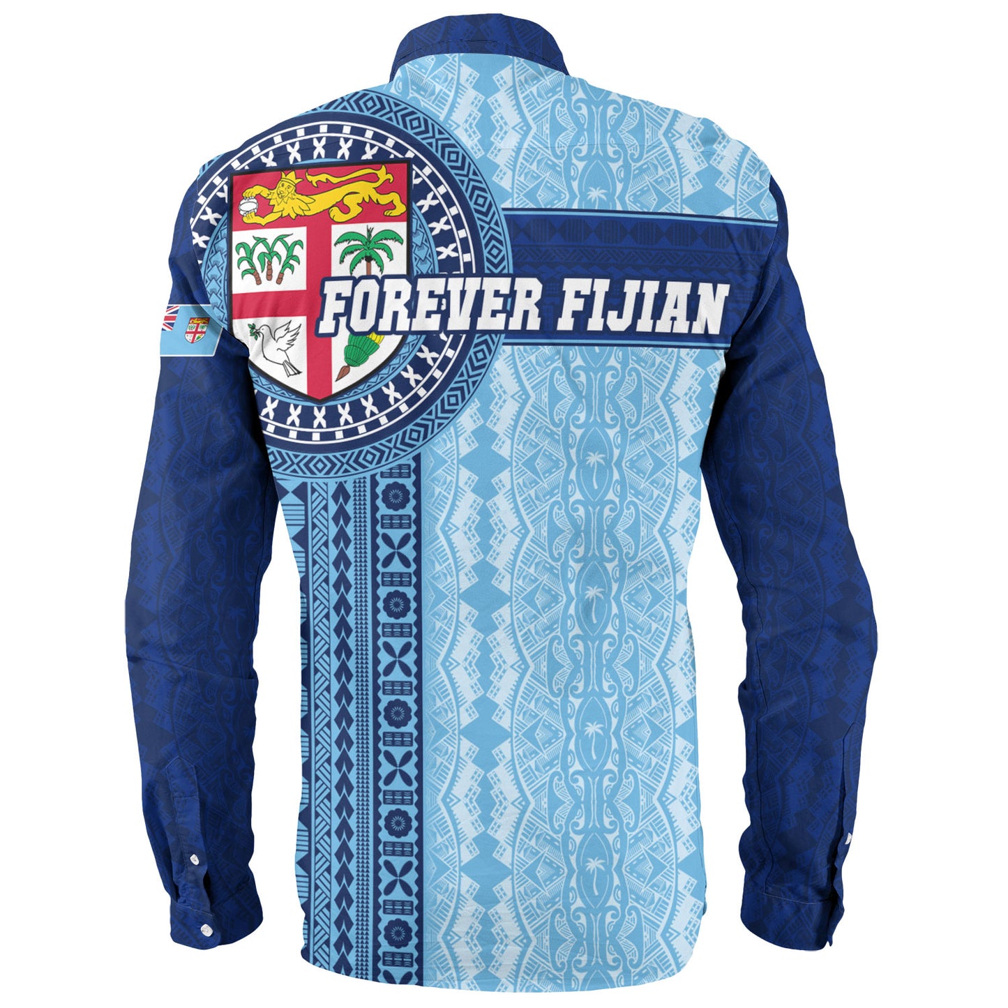 Fiji Long Sleeve Shirt - Custom Forever Fiji Tapa Pattern Design