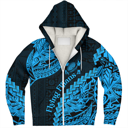 Fiji Sherpa Hoodie Kaiviti Fiji Rugby Palm Tree