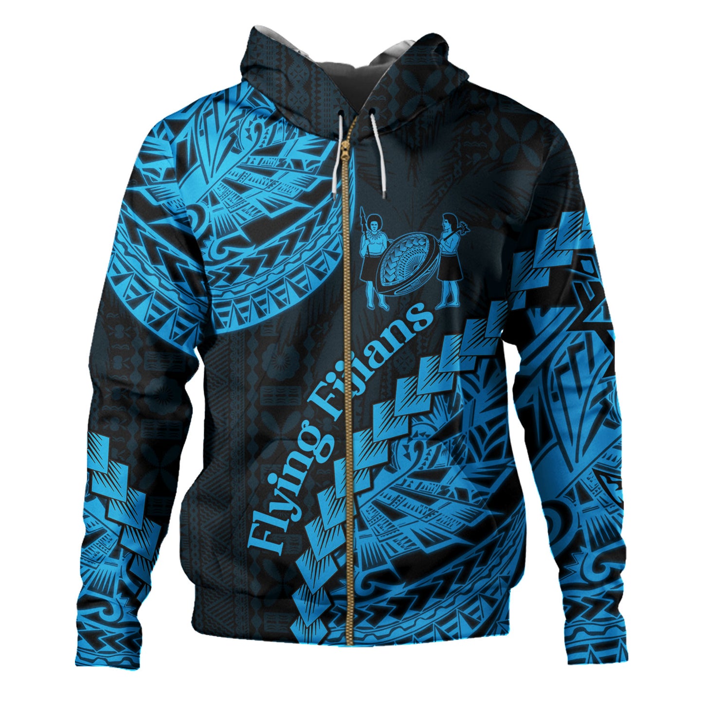 Fiji Hoodie Kaiviti Fiji Rugby Palm Tree