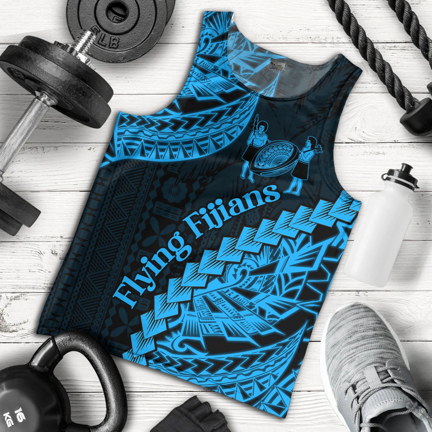 Fiji Tank Top Kaiviti Fiji Rugby Palm Tree