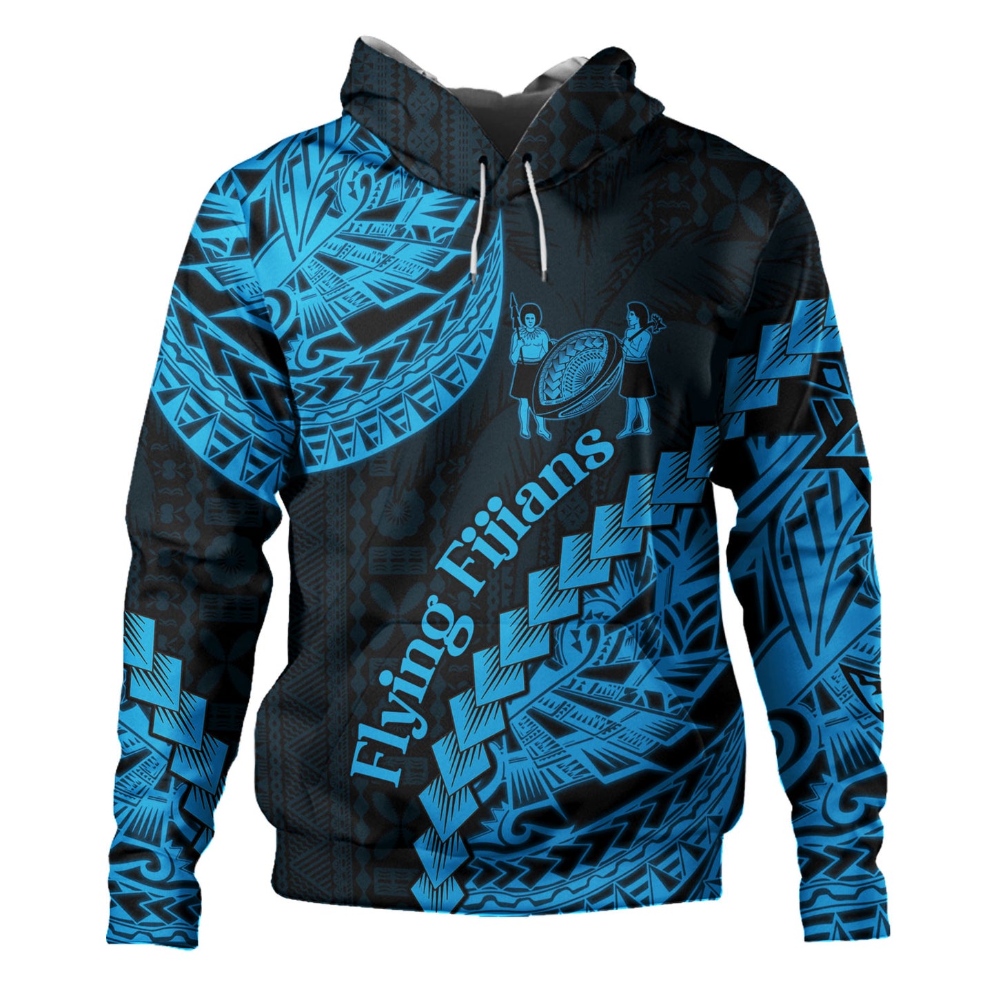 Fiji Hoodie Kaiviti Fiji Rugby Palm Tree