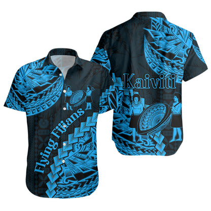 Fiji Short Sleeve Shirt Kaiviti Fiji Rugby Palm Tree