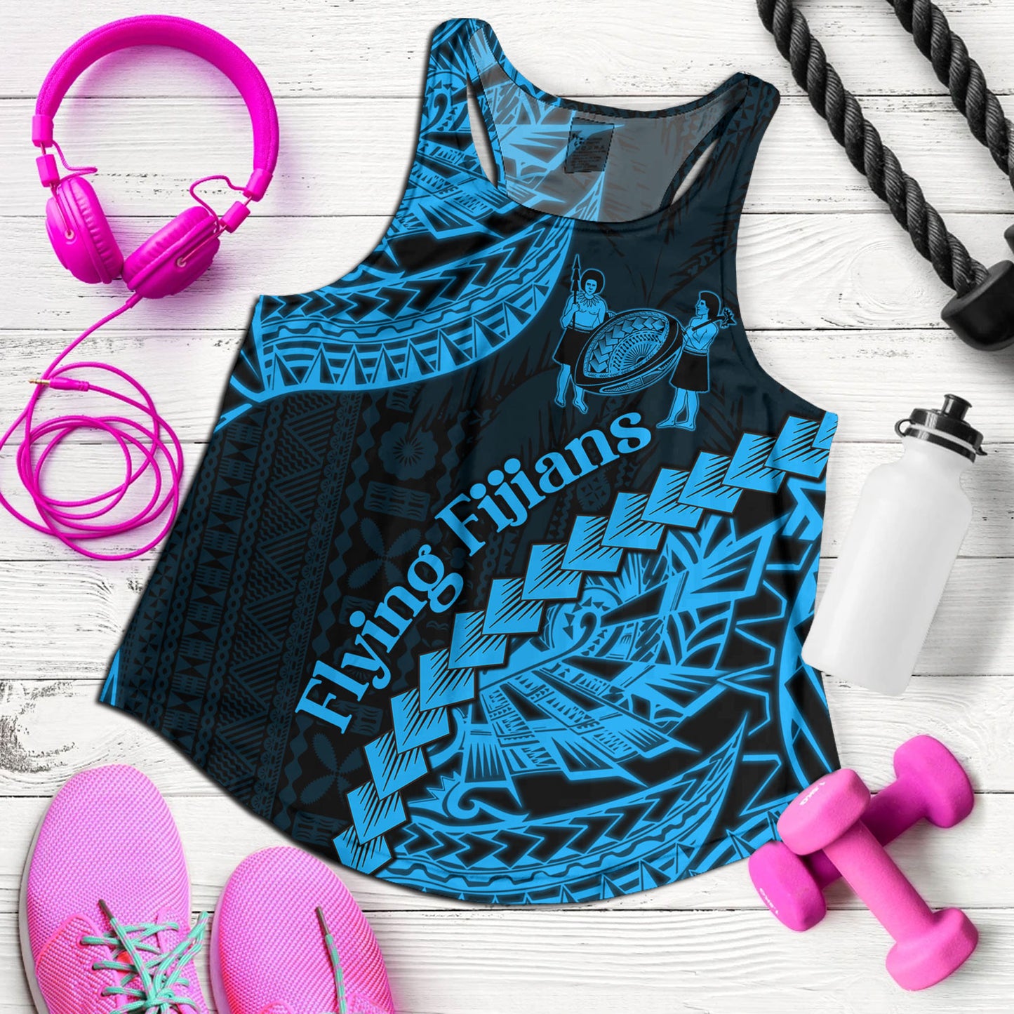 Fiji Women Tank Kaiviti Fiji Rugby Palm Tree