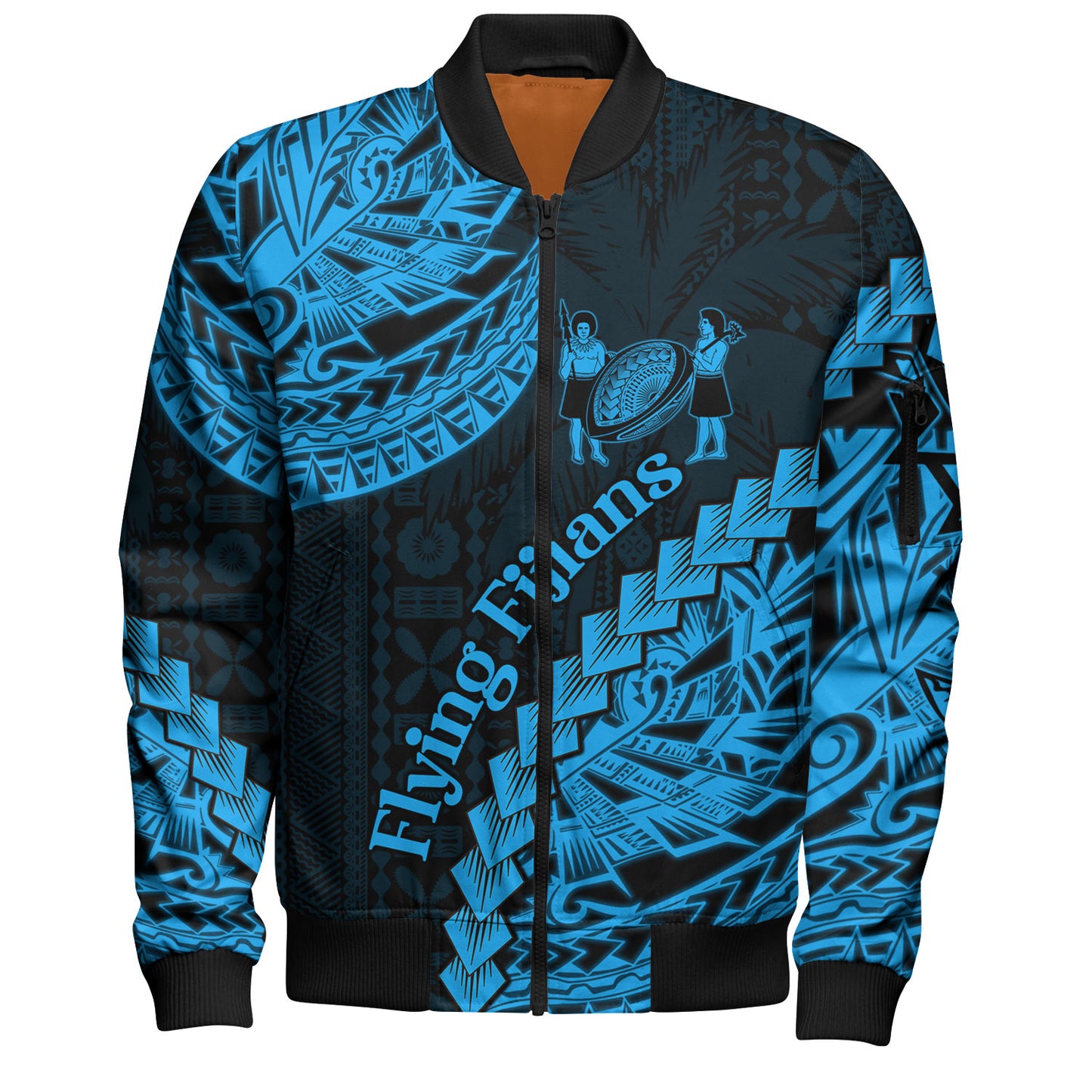 Fiji Bomber Jacket Kaiviti Fiji Rugby Palm Tree