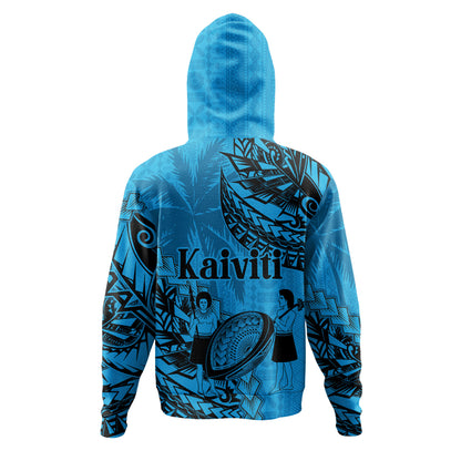 Fiji Hoodie Kaiviti Fiji Rugby Palm Tree