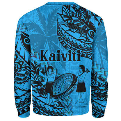 Fiji Sweatshirt Kaiviti Fiji Rugby Palm Tree