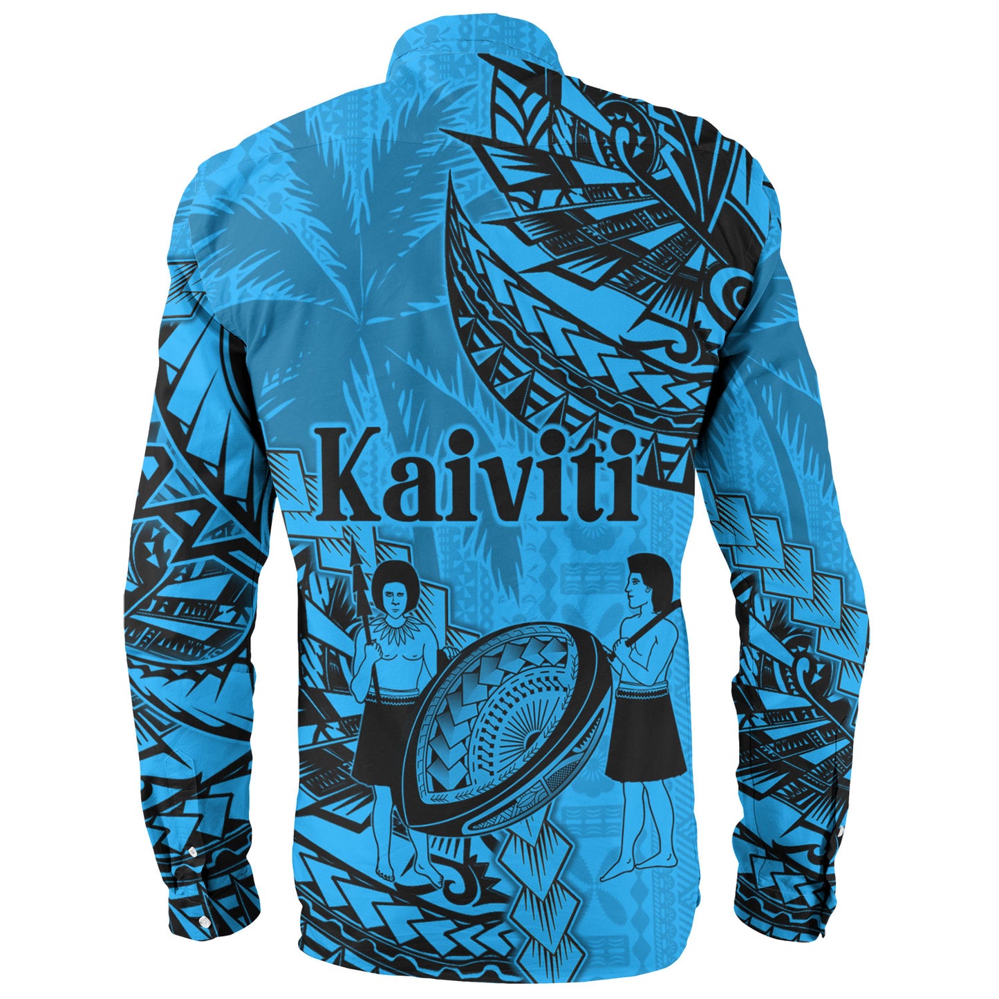 Fiji Long Sleeve Shirt Kaiviti Fiji Rugby Palm Tree