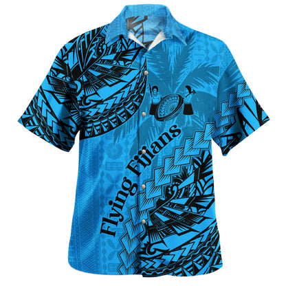 Fiji Hawaiian Shirt Kaiviti Fiji Rugby Palm Tree