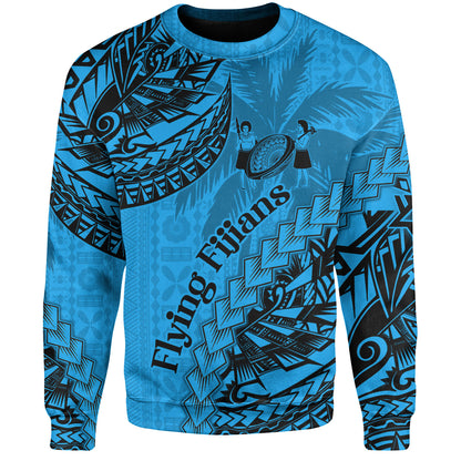 Fiji Sweatshirt Kaiviti Fiji Rugby Palm Tree