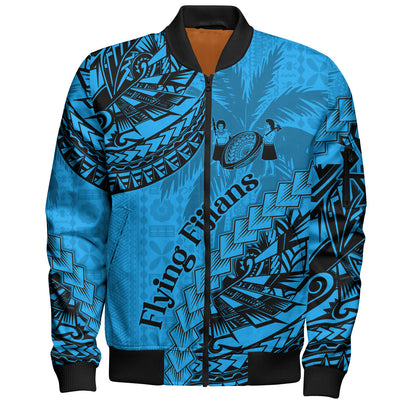 Fiji Bomber Jacket Kaiviti Fiji Rugby Palm Tree