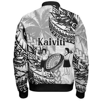 Fiji Bomber Jacket Kaiviti Fiji Rugby Palm Tree