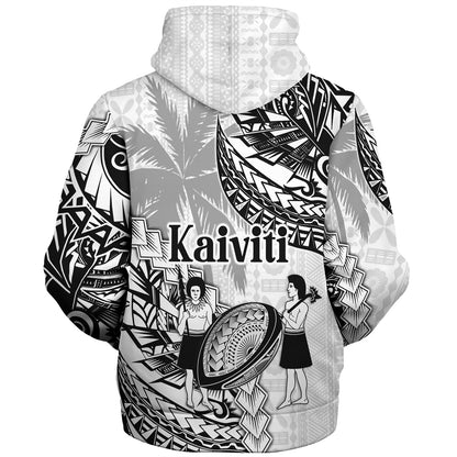 Fiji Sherpa Hoodie Kaiviti Fiji Rugby Palm Tree