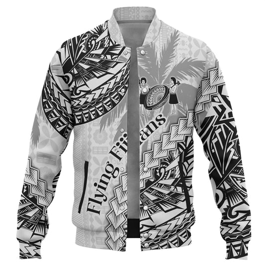 Fiji Baseball Jacket Kaiviti Fiji Rugby Palm Tree