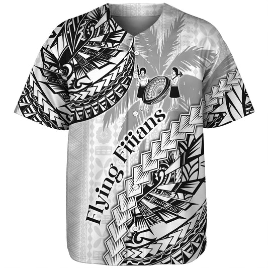 Fiji Baseball Shirt Kaiviti Fiji Rugby Palm Tree