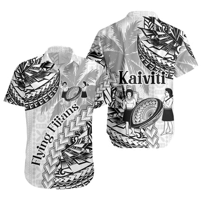 Fiji Short Sleeve Shirt Kaiviti Fiji Rugby Palm Tree