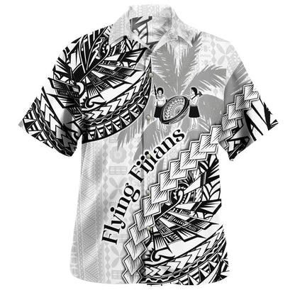 Fiji Hawaiian Shirt Kaiviti Fiji Rugby Palm Tree
