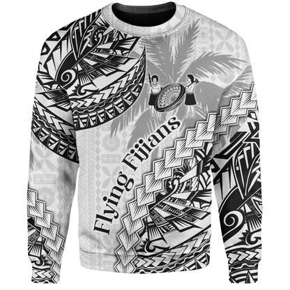 Fiji Sweatshirt Kaiviti Fiji Rugby Palm Tree