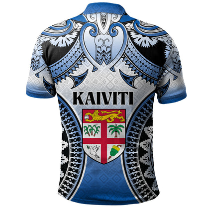 Fiji Polo Shirt Kaiviti Kesakesa Fiji Tapa Design