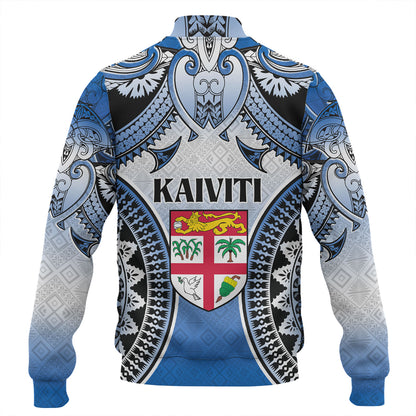 Fiji Baseball Jacket Kaiviti Kesakesa Fiji Tapa Design