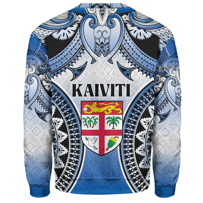 Fiji Sweatshirt Kaiviti Kesakesa Fiji Tapa Design
