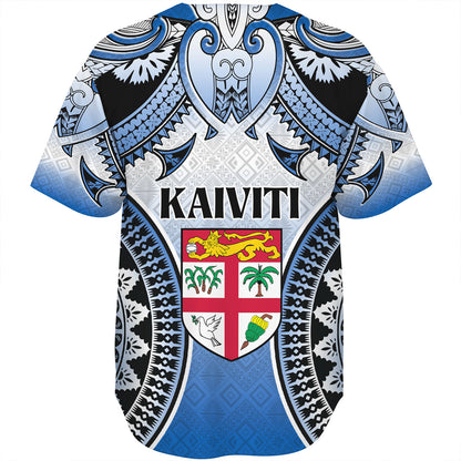 Fiji Baseball Shirt Kaiviti Kesakesa Fiji Tapa Design