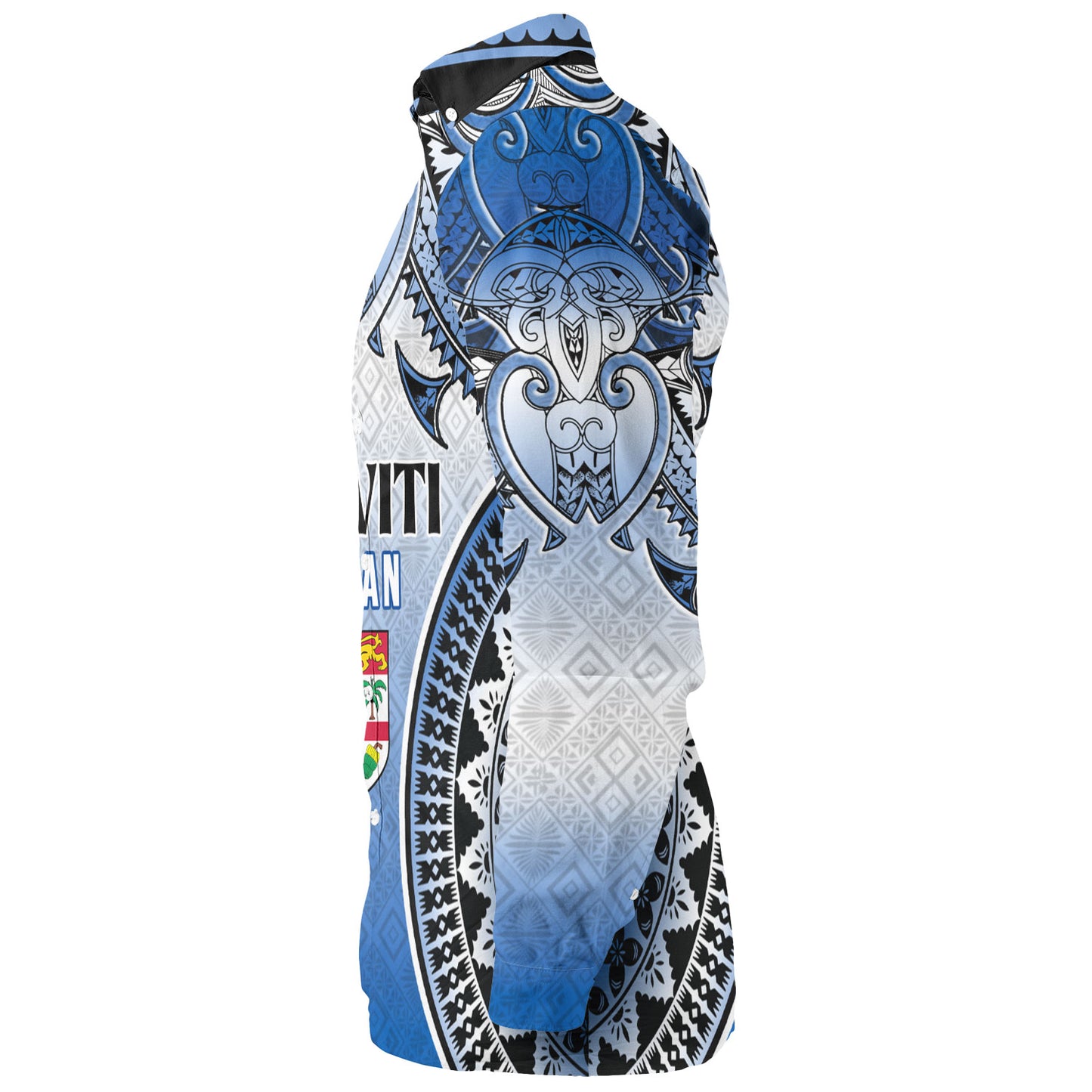 Fiji Long Sleeve Shirt Kaiviti Kesakesa Fiji Tapa Design