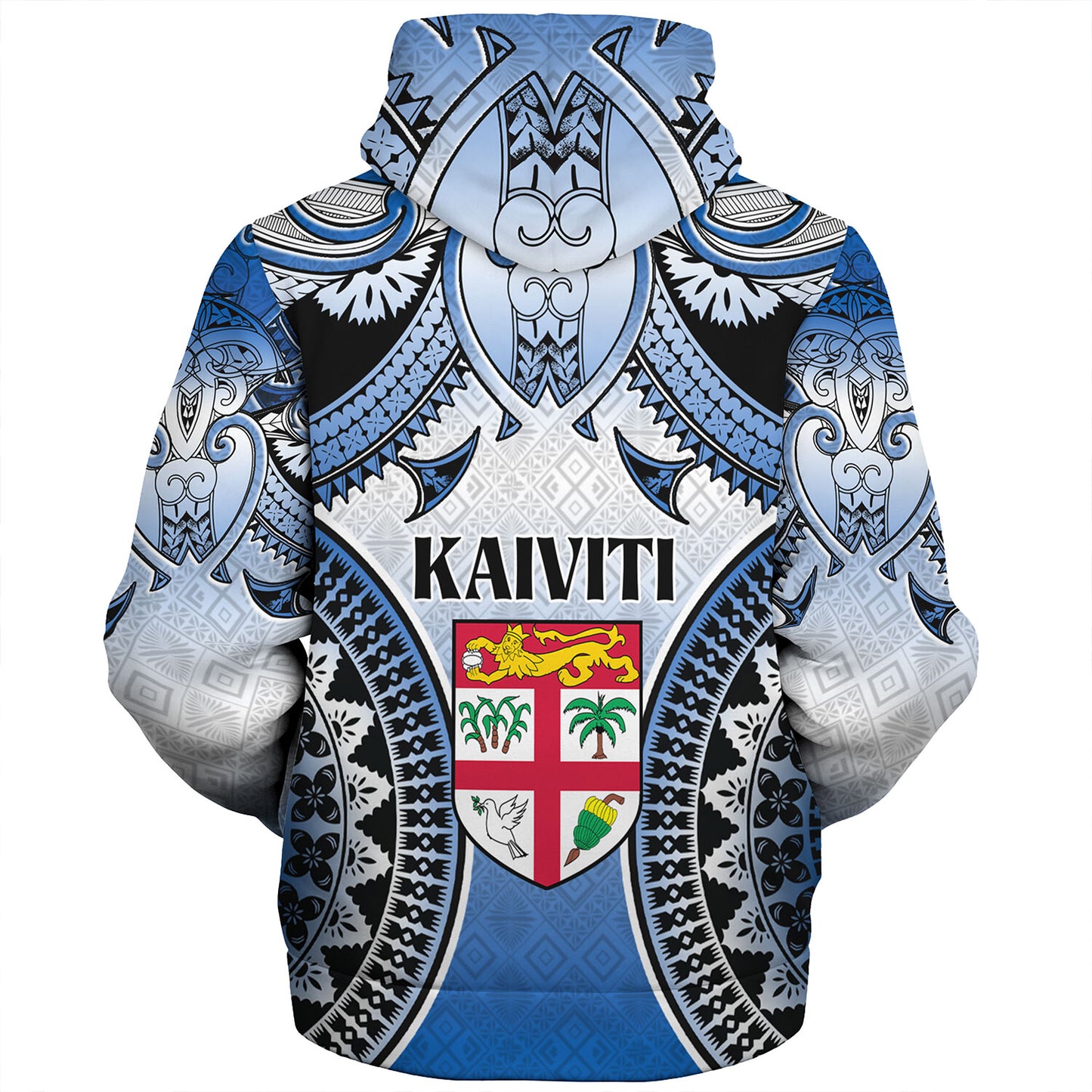 Fiji Sherpa Hoodie Kaiviti Kesakesa Fiji Tapa Design