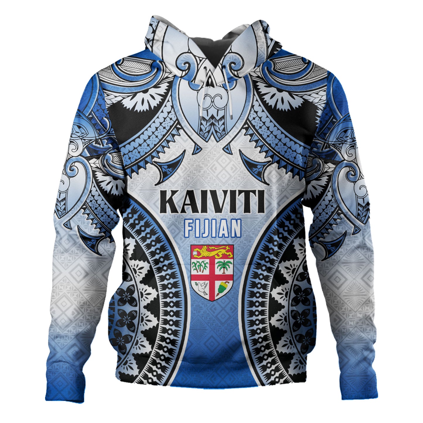 Fiji Hoodie Kaiviti Kesakesa Fiji Tapa Design