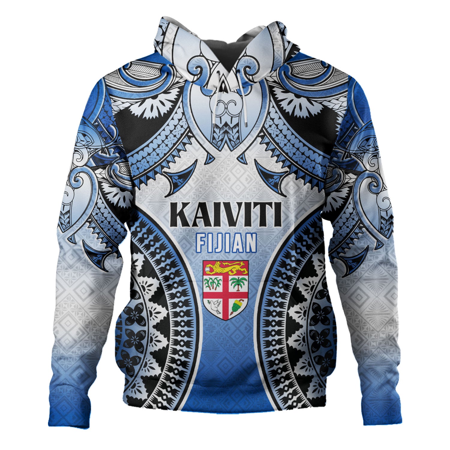 Fiji Hoodie Kaiviti Kesakesa Fiji Tapa Design