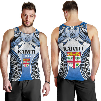 Fiji Tank Top Kaiviti Kesakesa Fiji Tapa Design