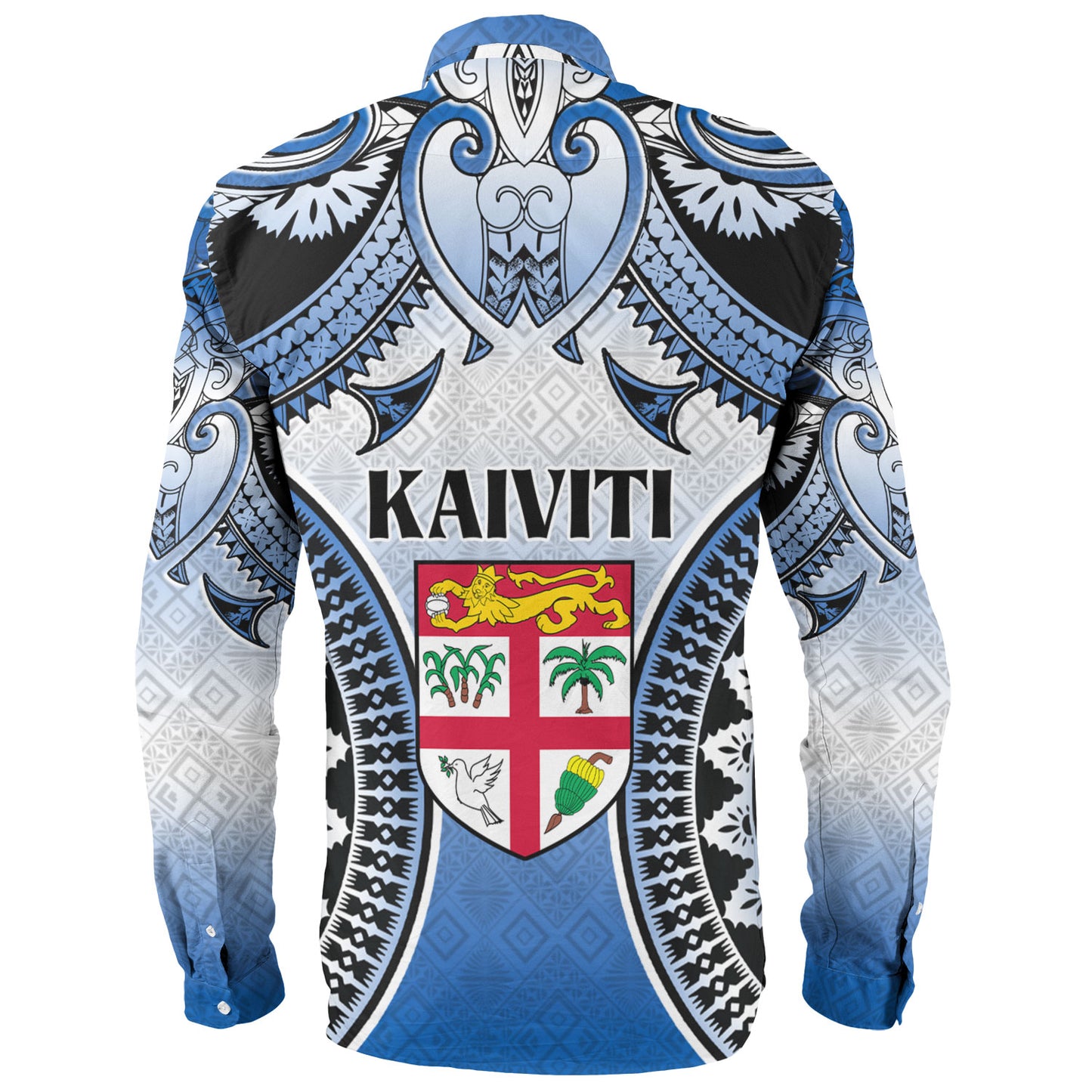 Fiji Long Sleeve Shirt Kaiviti Kesakesa Fiji Tapa Design