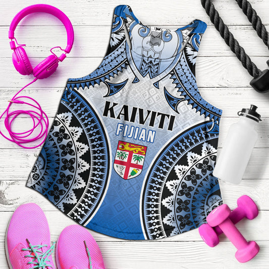 Fiji Women Tank Kaiviti Kesakesa Fiji Tapa Design