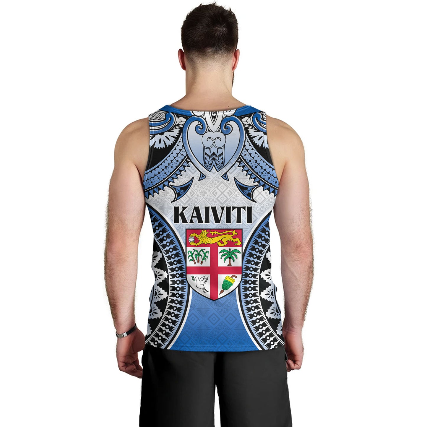 Fiji Tank Top Kaiviti Kesakesa Fiji Tapa Design