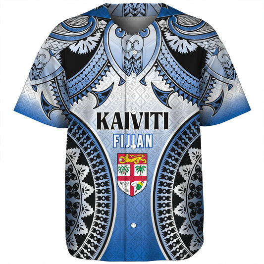 Fiji Baseball Shirt Kaiviti Kesakesa Fiji Tapa Design