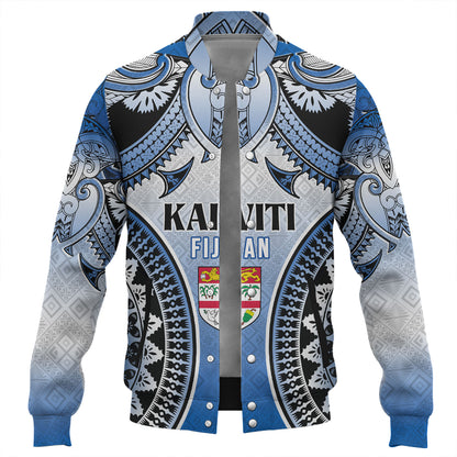 Fiji Baseball Jacket Kaiviti Kesakesa Fiji Tapa Design